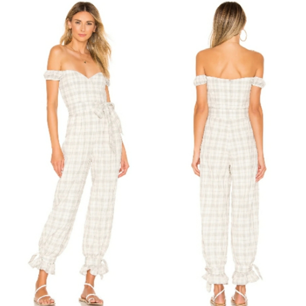 Tularosa Plaid Sage Jumpsuit